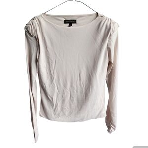 Banana Republic Fitted Tan Long Sleeve Blouse